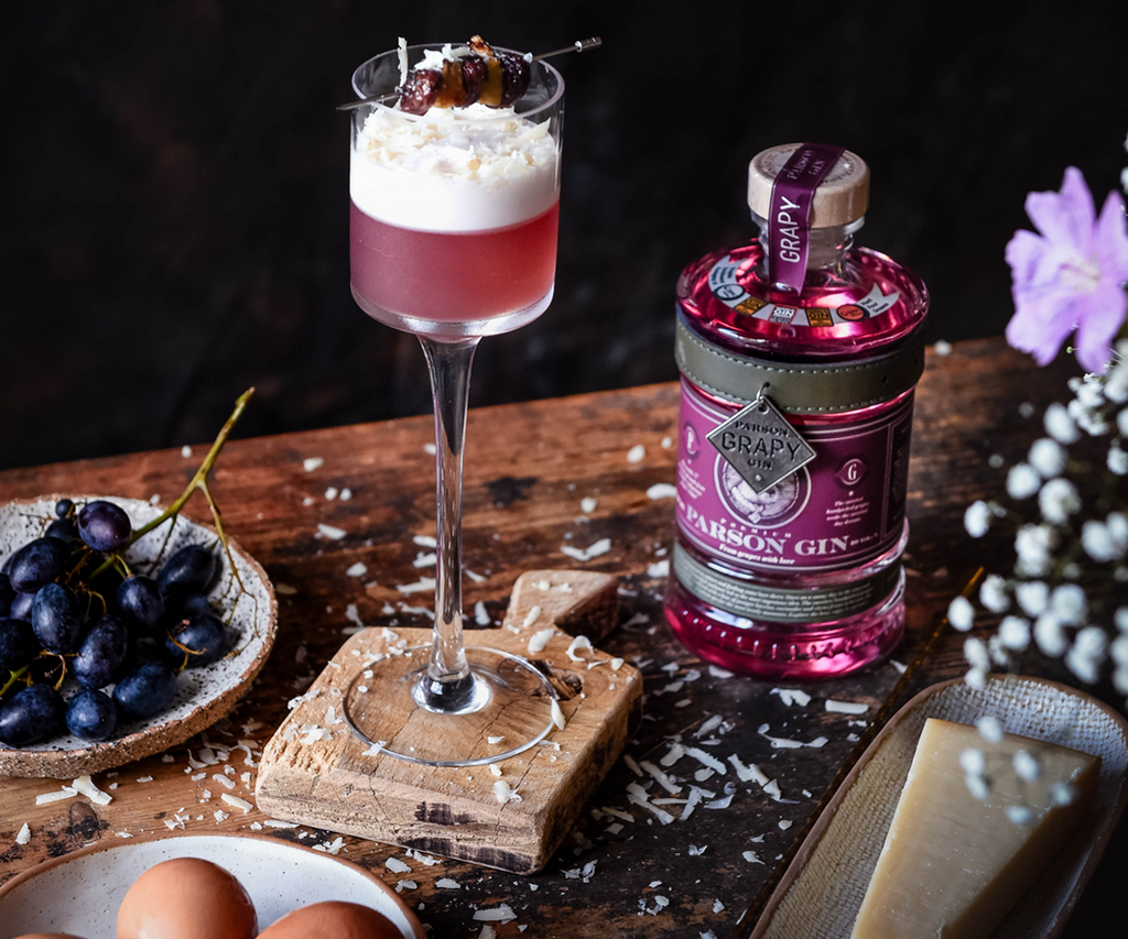 parson grapy gin cocktail grapes cheese wine