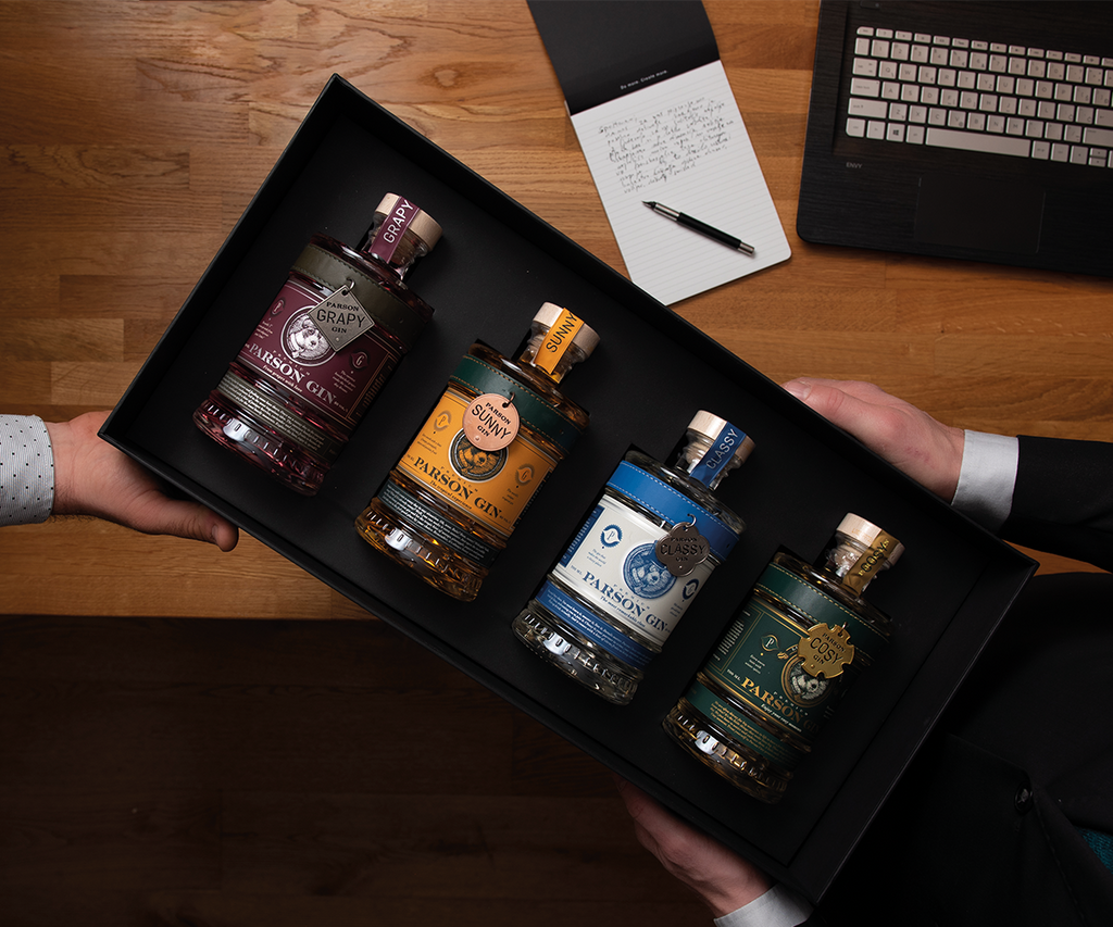 parson gin deluxe exclusive gift set box
